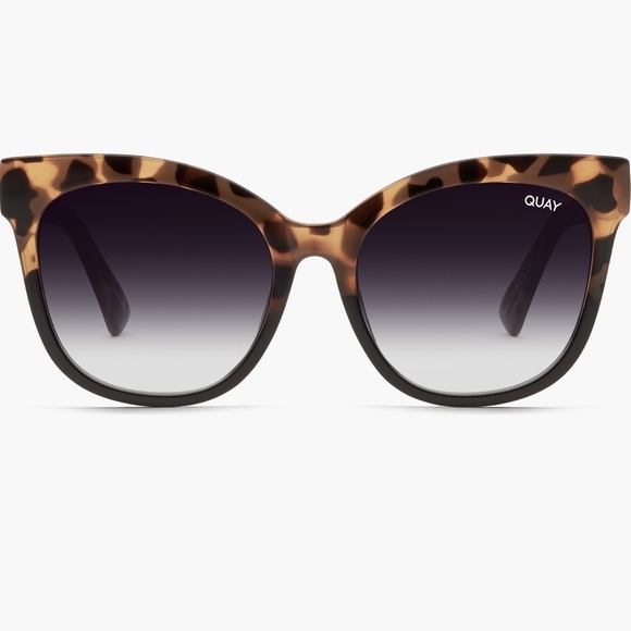 NWT Quay Australia It’s My Way 53mm Gradient Cat Eye Leopard Print Sunglasses - Picture 3 of 5
